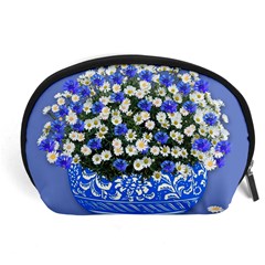 Marguerite Cornflower Vase Blossom Accessory Pouch (large) by Simbadda