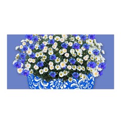 Marguerite Cornflower Vase Blossom Satin Wrap by Simbadda