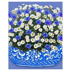 Marguerite Cornflower Vase Blossom Drawstring Bag (small) by Simbadda