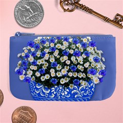 Marguerite Cornflower Vase Blossom Large Coin Purse by Simbadda