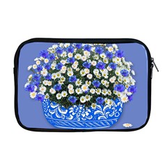 Marguerite Cornflower Vase Blossom Apple Macbook Pro 17  Zipper Case by Simbadda