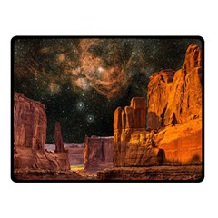 Geology Sand Stone Canyon Double Sided Fleece Blanket (small)  by Simbadda