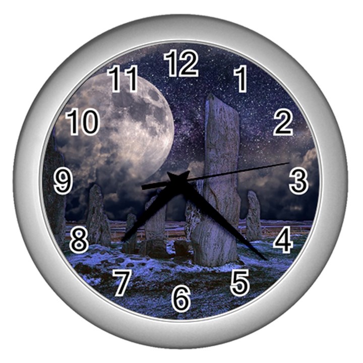 Place Of Worship Scotland Celts Wall Clock (Silver)