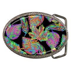 Autumn Pattern Dried Leaves Belt Buckles by Simbadda