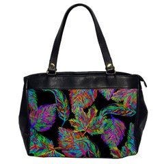 Autumn Pattern Dried Leaves Oversize Office Handbag by Simbadda