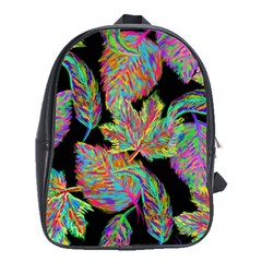 Autumn Pattern Dried Leaves School Bag (xl) by Simbadda