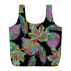 Autumn Pattern Dried Leaves Full Print Recycle Bag (l) by Simbadda