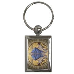 Mosaic Painting Glass Decoration Key Chains (rectangle)  by Simbadda