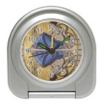 Mosaic Painting Glass Decoration Travel Alarm Clock Front