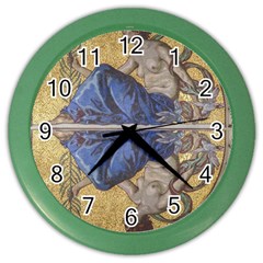 Mosaic Painting Glass Decoration Color Wall Clock by Simbadda