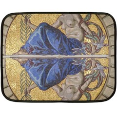 Mosaic Painting Glass Decoration Double Sided Fleece Blanket (mini)  by Simbadda