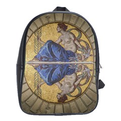 Mosaic Painting Glass Decoration School Bag (large) by Simbadda