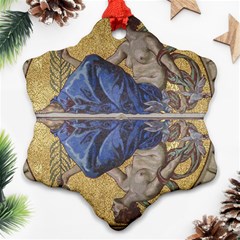 Mosaic Painting Glass Decoration Snowflake Ornament (two Sides) by Simbadda