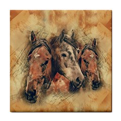 Head Horse Animal Vintage Tile Coasters by Simbadda