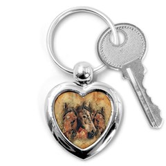 Head Horse Animal Vintage Key Chains (heart)  by Simbadda