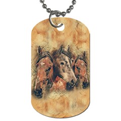 Head Horse Animal Vintage Dog Tag (one Side) by Simbadda