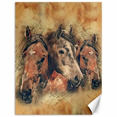 Head Horse Animal Vintage Canvas 12  X 16  by Simbadda