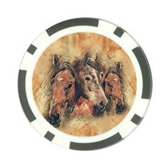 Head Horse Animal Vintage Poker Chip Card Guard by Simbadda