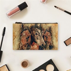 Head Horse Animal Vintage Cosmetic Bag (small) by Simbadda