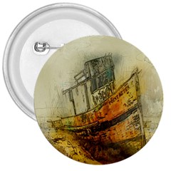 Boat Old Fisherman Mar Ocean 3  Buttons by Simbadda