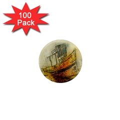 Boat Old Fisherman Mar Ocean 1  Mini Magnets (100 Pack)  by Simbadda