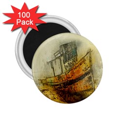 Boat Old Fisherman Mar Ocean 2 25  Magnets (100 Pack)  by Simbadda