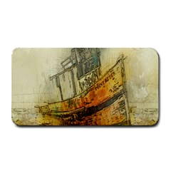 Boat Old Fisherman Mar Ocean Medium Bar Mats by Simbadda