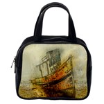 Boat Old Fisherman Mar Ocean Classic Handbag (Two Sides) Back