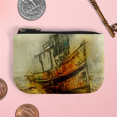 Boat Old Fisherman Mar Ocean Mini Coin Purse by Simbadda