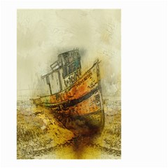 Boat Old Fisherman Mar Ocean Small Garden Flag (two Sides) by Simbadda