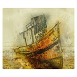 Boat Old Fisherman Mar Ocean Double Sided Flano Blanket (Small)  50 x40  Blanket Front