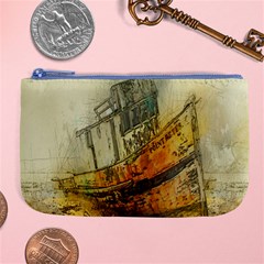 Boat Old Fisherman Mar Ocean Large Coin Purse by Simbadda