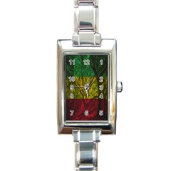 Rasta Forest Rastafari Nature Rectangle Italian Charm Watch by Simbadda