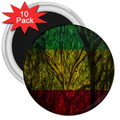 Rasta Forest Rastafari Nature 3  Magnets (10 Pack)  by Simbadda