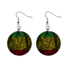 Rasta Forest Rastafari Nature Mini Button Earrings by Simbadda