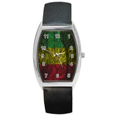 Rasta Forest Rastafari Nature Barrel Style Metal Watch by Simbadda