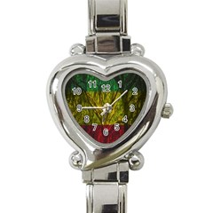 Rasta Forest Rastafari Nature Heart Italian Charm Watch by Simbadda