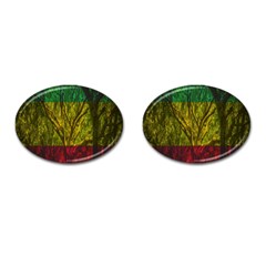 Rasta Forest Rastafari Nature Cufflinks (oval) by Simbadda