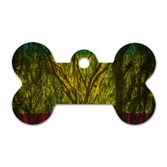 Rasta Forest Rastafari Nature Dog Tag Bone (one Side) by Simbadda