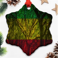 Rasta Forest Rastafari Nature Snowflake Ornament (two Sides) by Simbadda