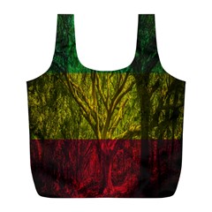 Rasta Forest Rastafari Nature Full Print Recycle Bag (l) by Simbadda