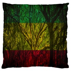 Rasta Forest Rastafari Nature Large Flano Cushion Case (two Sides) by Simbadda