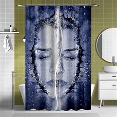 Girl Water Natural Hair Wet Bath Shower Curtain 48  X 72  (small)  by Simbadda