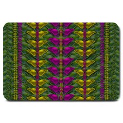 Butterfly Liana Jungle And Full Of Leaves Everywhere Large Doormat  by pepitasart