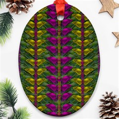 Butterfly Liana Jungle And Full Of Leaves Everywhere Ornament (oval) by pepitasart