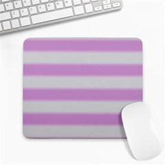 Bold Stripes Soft Pink Pattern Large Mousepads by BrightVibesDesign