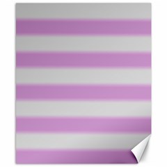 Bold Stripes Soft Pink Pattern Canvas 8  X 10  by BrightVibesDesign