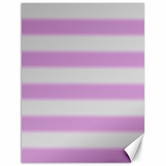 Bold Stripes Soft Pink Pattern Canvas 12  X 16  by BrightVibesDesign