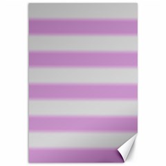 Bold Stripes Soft Pink Pattern Canvas 12  X 18  by BrightVibesDesign