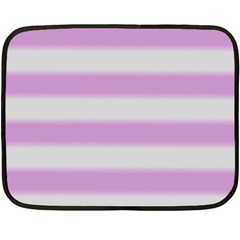 Bold Stripes Soft Pink Pattern Fleece Blanket (mini) by BrightVibesDesign